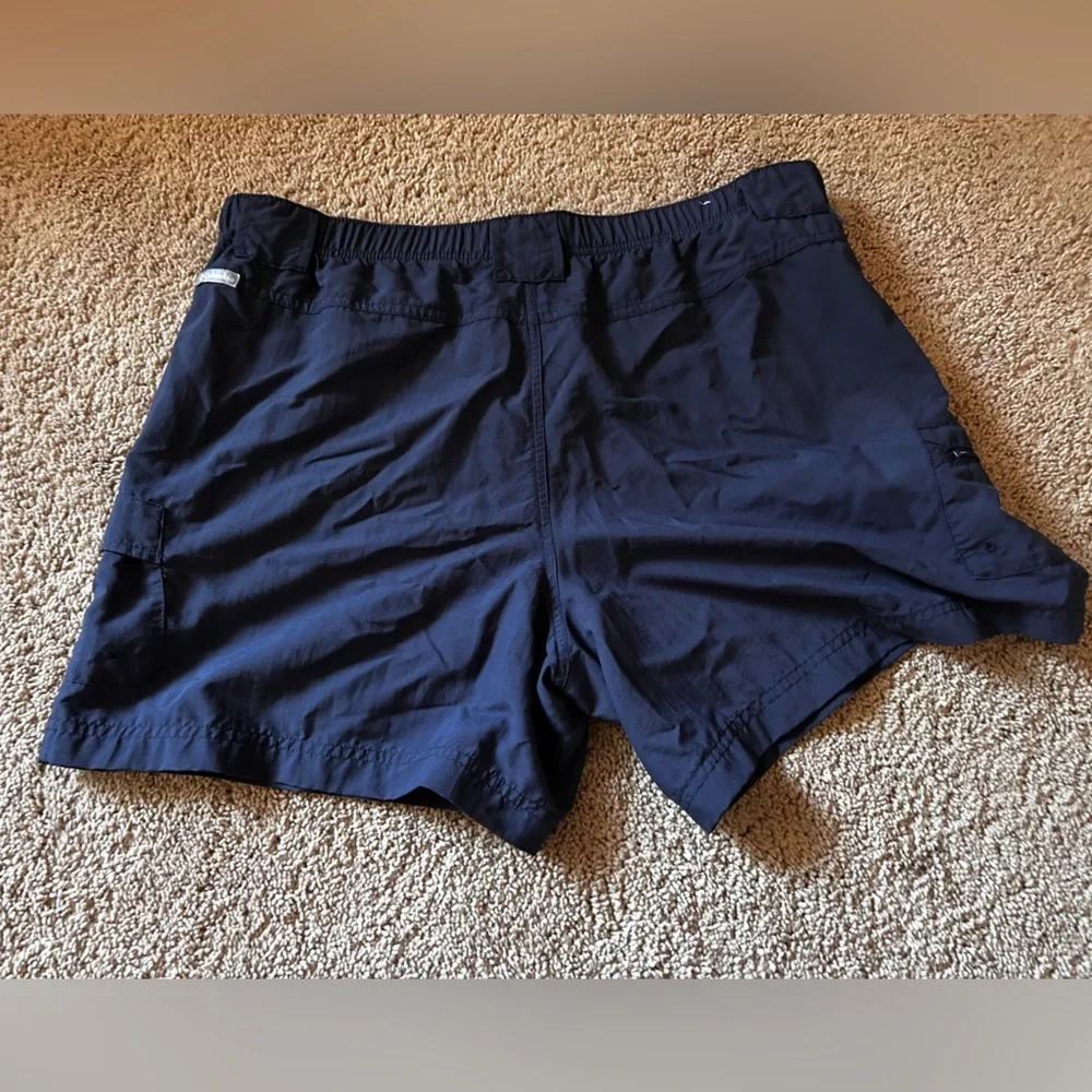 Columbia Blue Cargo Shorts with Elastic Waistband